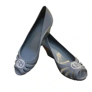 GUCCI Marola Jelly Peep toe Wedges